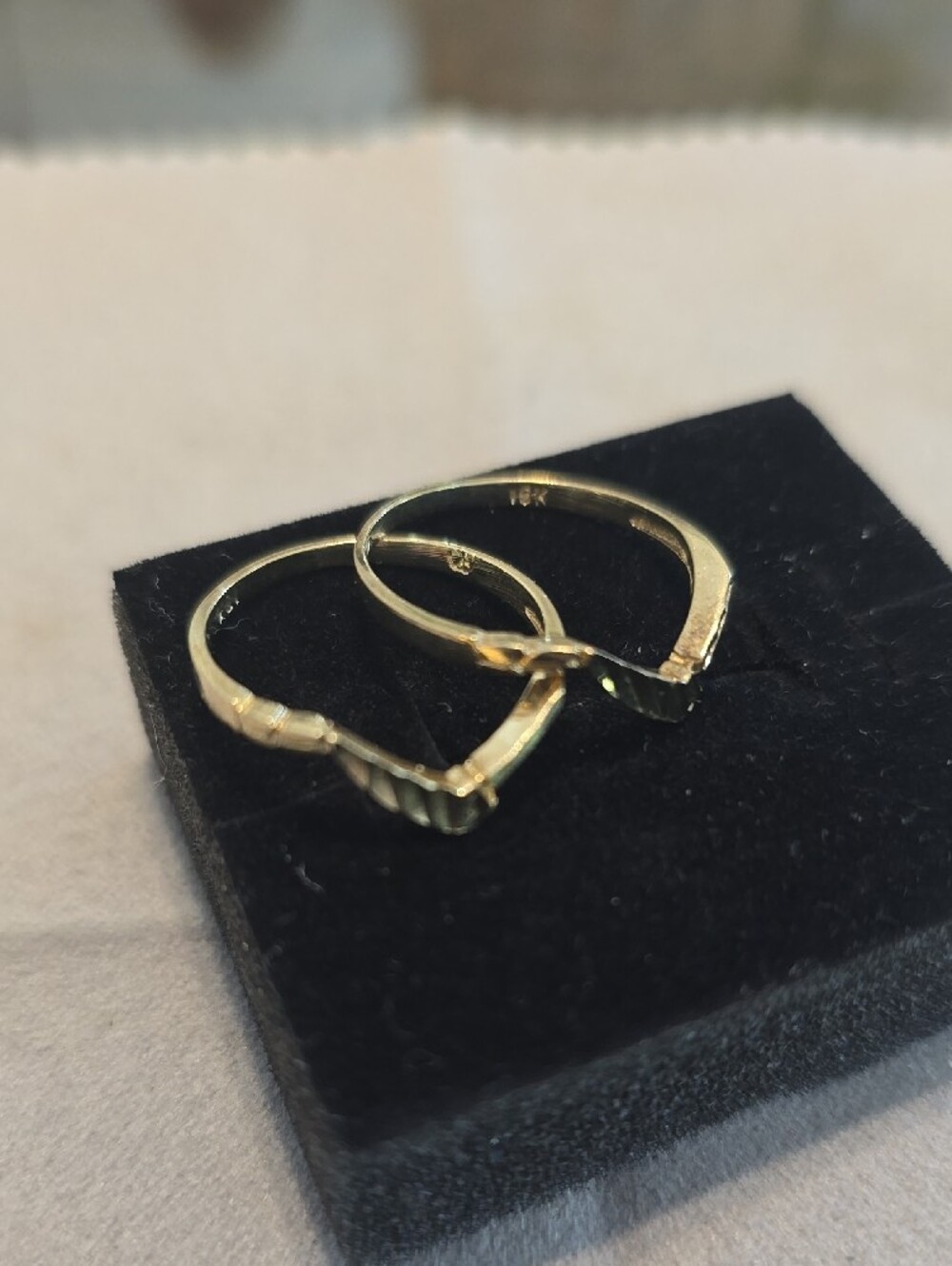 Marsala gold Chevron Textured  Ring - Women Jewelry - Picture 2 of 5